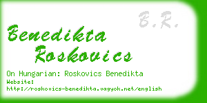 benedikta roskovics business card